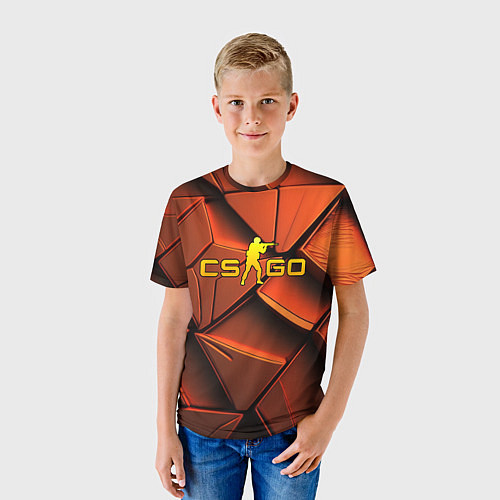 Детская футболка CSGO orange logo / 3D-принт – фото 3