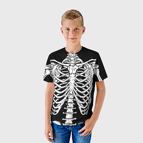 Детская футболка Skeleton ribs / 3D-принт – фото 3