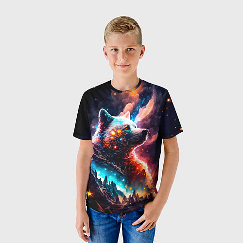 Детская футболка Космический звездный медведь / 3D-принт – фото 3