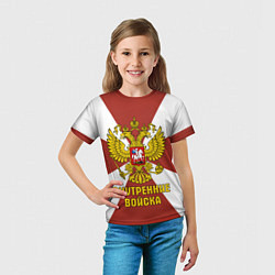 Футболка детская Внутренние Войска - герб, цвет: 3D-принт — фото 2