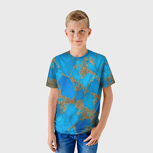 Детская футболка Голубая яшма / 3D-принт – фото 3