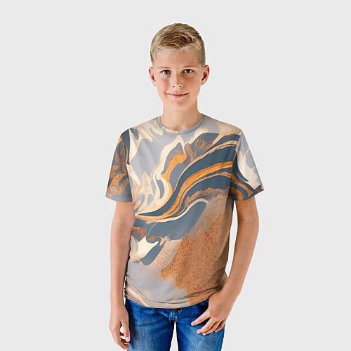 Детская футболка Разноцветная яшма / 3D-принт – фото 3