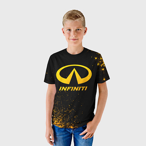 Детская футболка Infiniti - gold gradient / 3D-принт – фото 3