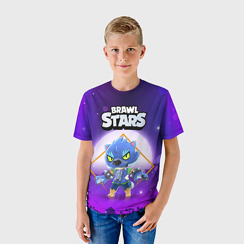 Детская футболка Леон Бравл старс / 3D-принт – фото 3