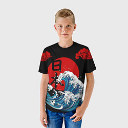 Футболка детская Japan sea, цвет: 3D-принт — фото 2