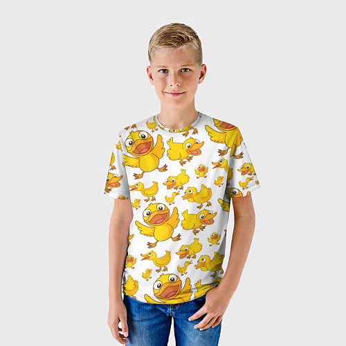 Детская футболка Yellow ducklings / 3D-принт – фото 3