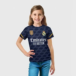 Футболка детская Лука Модрич Реал Мадрид форма 2324 гостевая, цвет: 3D-принт — фото 2