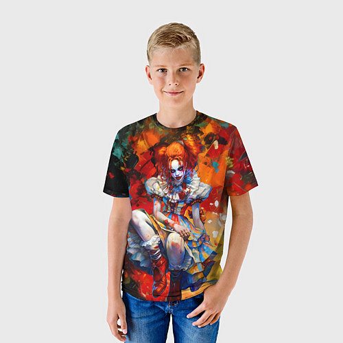 Детская футболка Клоун девушка / 3D-принт – фото 3