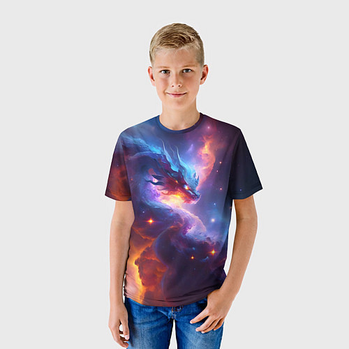 Детская футболка Туманность дракона / 3D-принт – фото 3