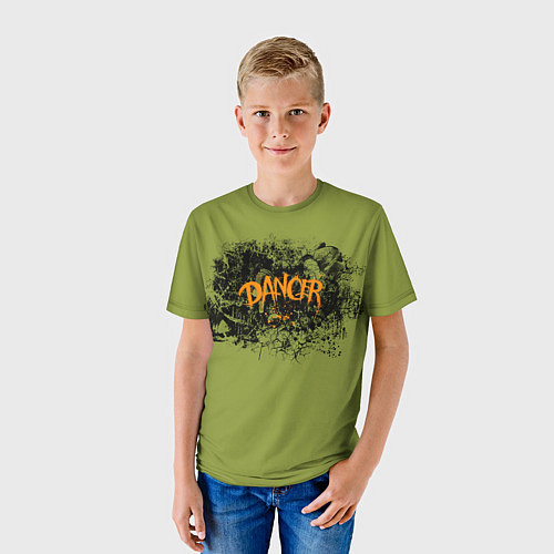 Детская футболка Абстрактный фон dancer танцор / 3D-принт – фото 3