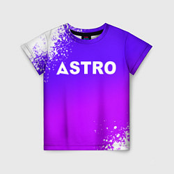 Футболка детская Astro neon background, цвет: 3D-принт