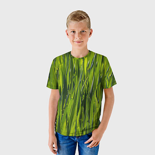 Детская футболка Ландшафт зелень / 3D-принт – фото 3