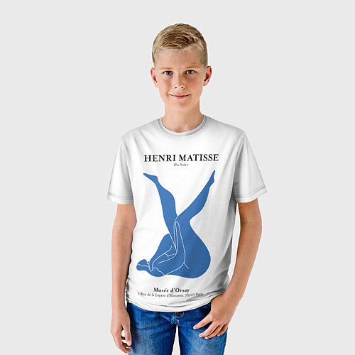 Детская футболка Силуэт лежа на спине - Анри Матисс / 3D-принт – фото 3