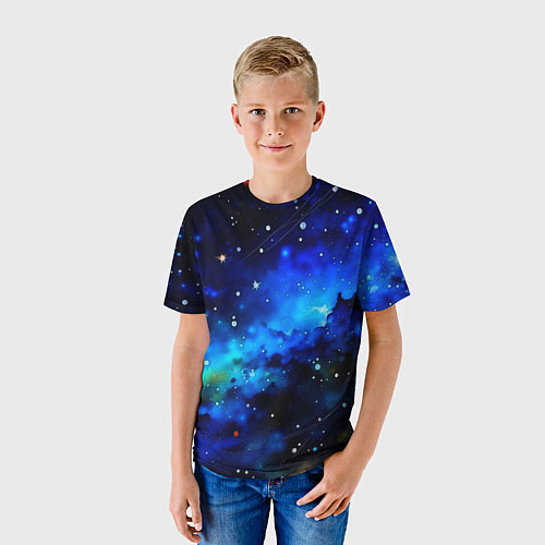 Детская футболка Живописный космос / 3D-принт – фото 3