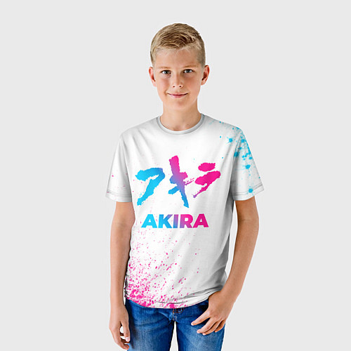 Детская футболка Akira neon gradient style / 3D-принт – фото 3