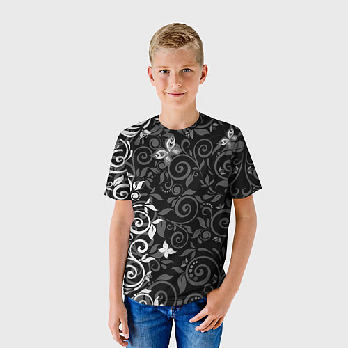 Детская футболка Орнамент с бабочками / 3D-принт – фото 3