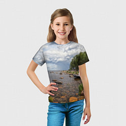 Футболка детская Лодка на Ладоге, цвет: 3D-принт — фото 2