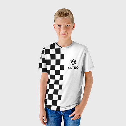 Детская футболка Астро шахматка / 3D-принт – фото 3