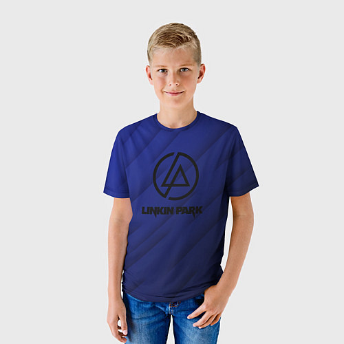 Детская футболка Linkin park лого градиент / 3D-принт – фото 3