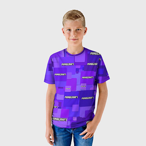 Детская футболка Minecraft pattern logo / 3D-принт – фото 3
