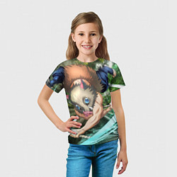 Футболка детская Клинок рассекающий демонов Иносукэ Хасибира, цвет: 3D-принт — фото 2