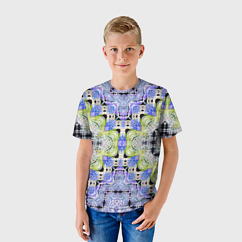 Детская футболка Узор хай тек мозайка / 3D-принт – фото 3