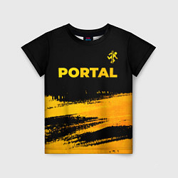Футболка детская Portal - gold gradient: символ сверху, цвет: 3D-принт