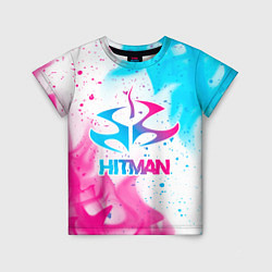 Футболка детская Hitman neon gradient style, цвет: 3D-принт