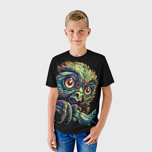 Детская футболка Психоделический тамарин / 3D-принт – фото 3