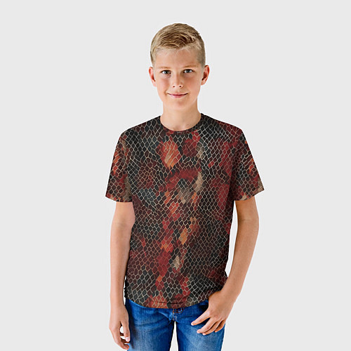 Детская футболка Кожа змея / 3D-принт – фото 3