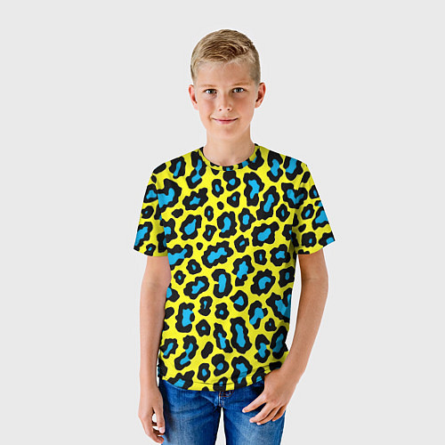 Детская футболка Кислотный леопард паттерн / 3D-принт – фото 3
