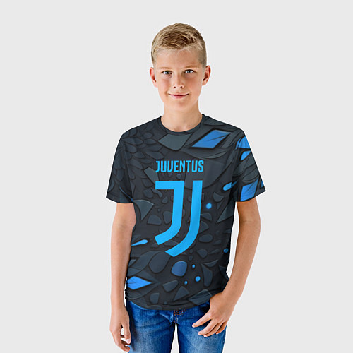 Детская футболка Juventus blue logo / 3D-принт – фото 3