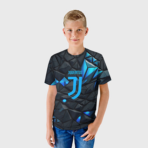 Детская футболка Blue logo Juventus / 3D-принт – фото 3