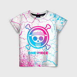 Футболка детская One Piece neon gradient style, цвет: 3D-принт