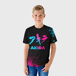 Футболка детская Akira - neon gradient, цвет: 3D-принт — фото 2