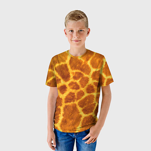 Детская футболка Шкура жирафа - текстура / 3D-принт – фото 3
