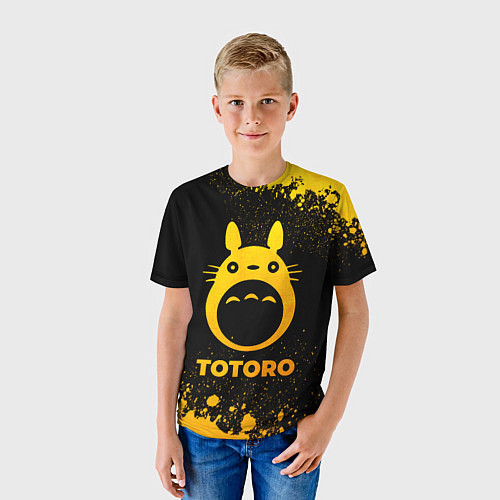 Детская футболка Totoro - gold gradient / 3D-принт – фото 3