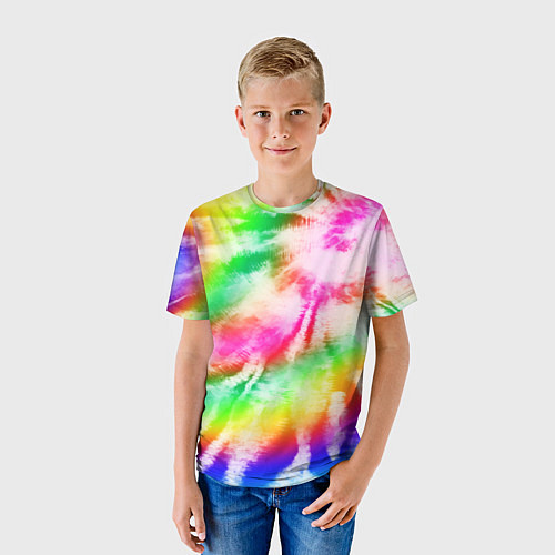 Детская футболка Красивый тай дай / 3D-принт – фото 3