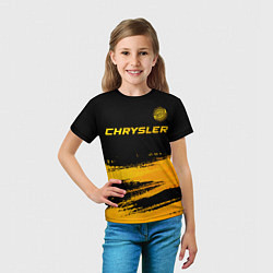 Футболка детская Chrysler - gold gradient: символ сверху, цвет: 3D-принт — фото 2