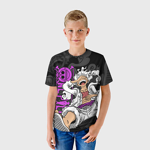 Детская футболка One piece - Gear 5- purple / 3D-принт – фото 3