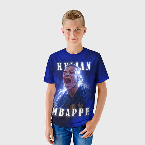 Детская футболка Килиан Мбаппе сборная Франции / 3D-принт – фото 3