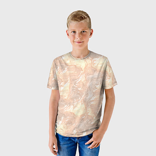 Детская футболка Бежевый вихрь / 3D-принт – фото 3