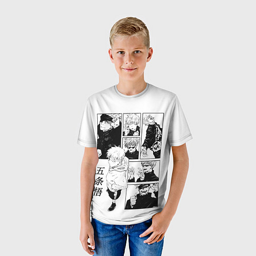 Детская футболка Разный Годжо - Магическая битва / 3D-принт – фото 3