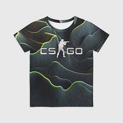 Футболка детская CSGO green dark texture, цвет: 3D-принт