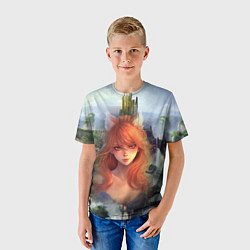 Футболка детская Аниме девушка лиса, цвет: 3D-принт — фото 2