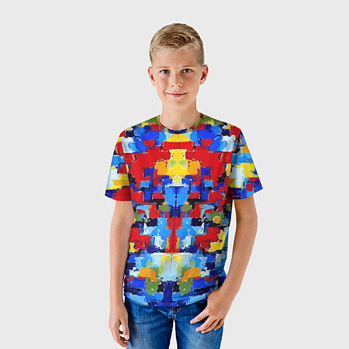 Детская футболка Colorful abstraction - vogue - paint / 3D-принт – фото 3