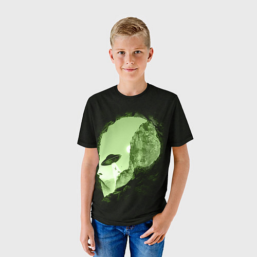 Детская футболка Пещера в форме головы пришельца / 3D-принт – фото 3