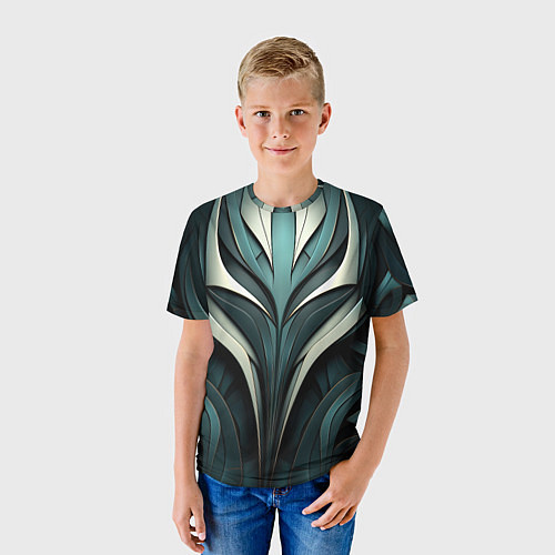 Детская футболка Абстрактные узор в виде лица / 3D-принт – фото 3