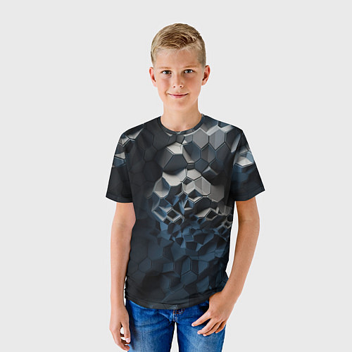 Детская футболка Каменная текстура / 3D-принт – фото 3