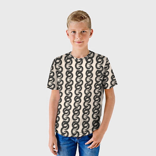 Детская футболка Абтракция Геометрический узор в этническом стиле / 3D-принт – фото 3